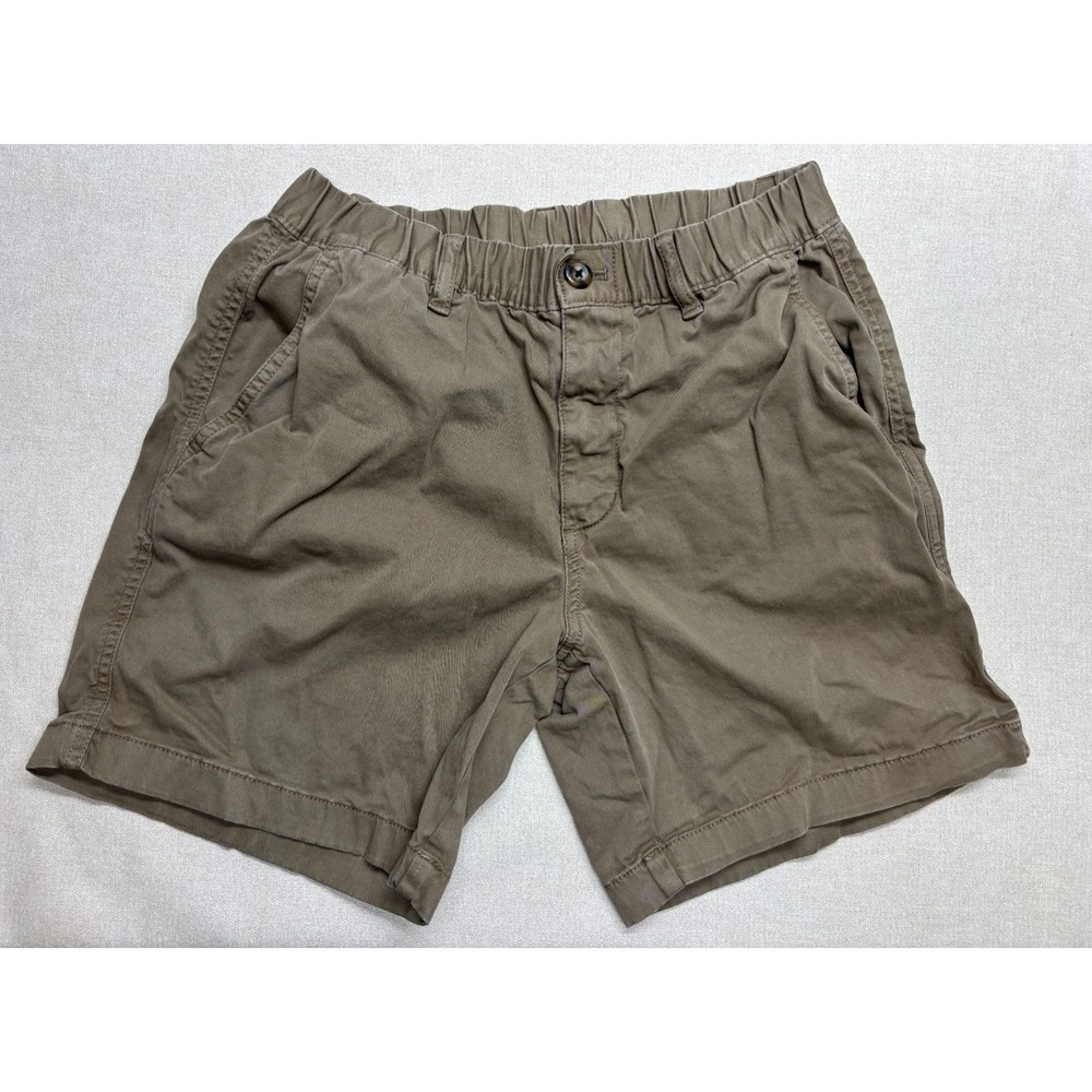 Bear Bottom Shorts Mens M Brown Elastic Waist 6.5" Comfort Stretch Chino